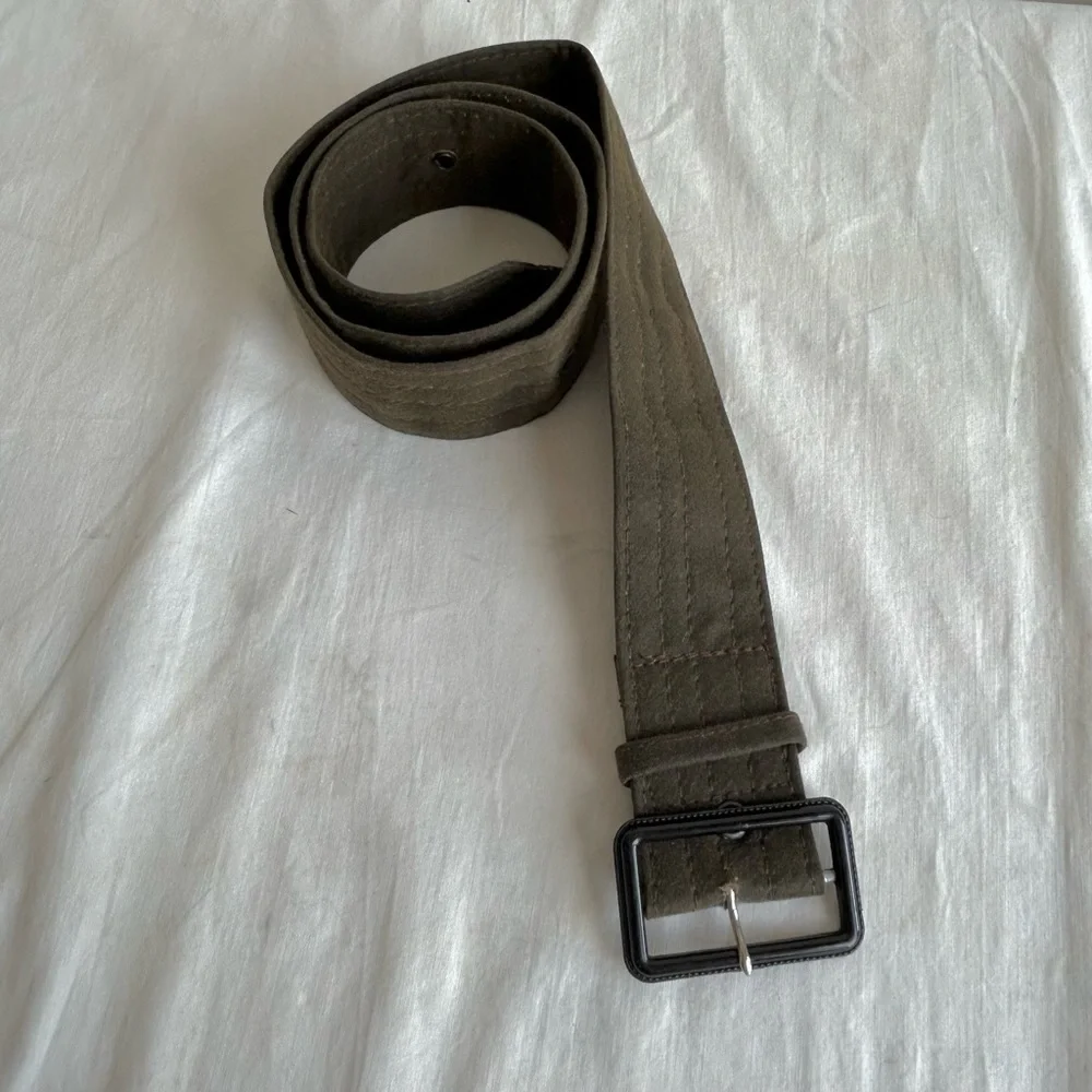 Men's Army Green Tactical Style Grommet Canvas Belt